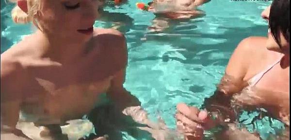  Wild pool party that leads to nasty orgy